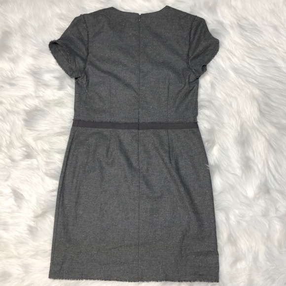 SALE Banana Republic grey wool detail sheath dress - Picture 6 of 8